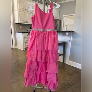 Rare Editions Pink Layered Formal Dress